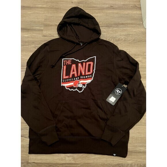47 Mens Cleveland Browns The Land Pullover Hoodie NFL NWT Mens‎ Sweatshirt Small - Picture 1 of 4